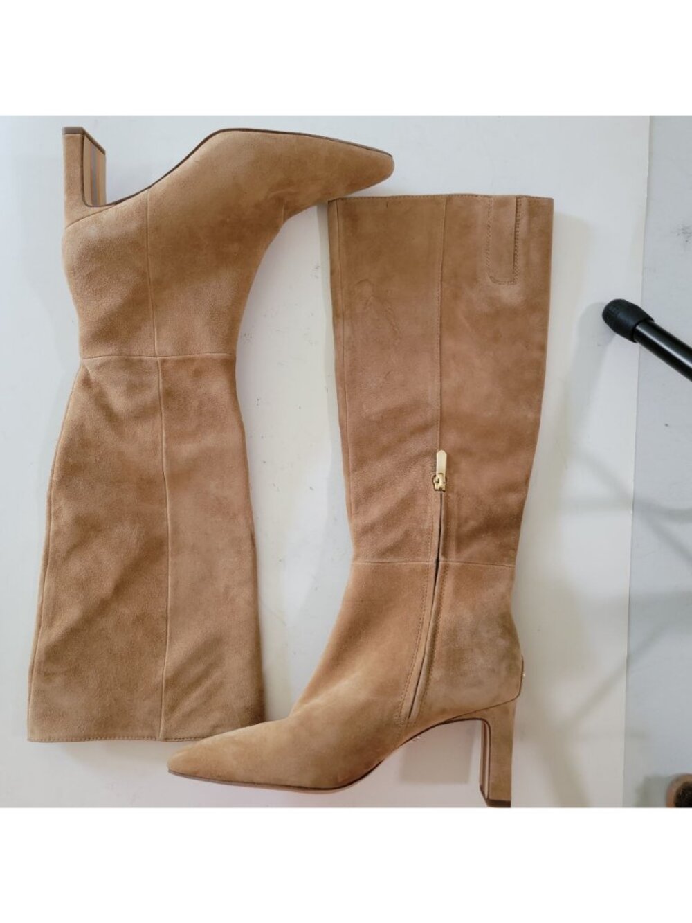 NEW Sam Edelman Sylvia Knee High Boots Suede Minimalist Contemporary Womens 8 - Picture 2 of 11
